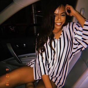 Striped t shirt dress from Zara